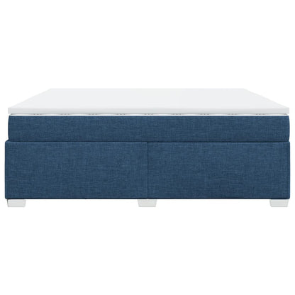 Boxspring met matras stof blauw 200x200 cm