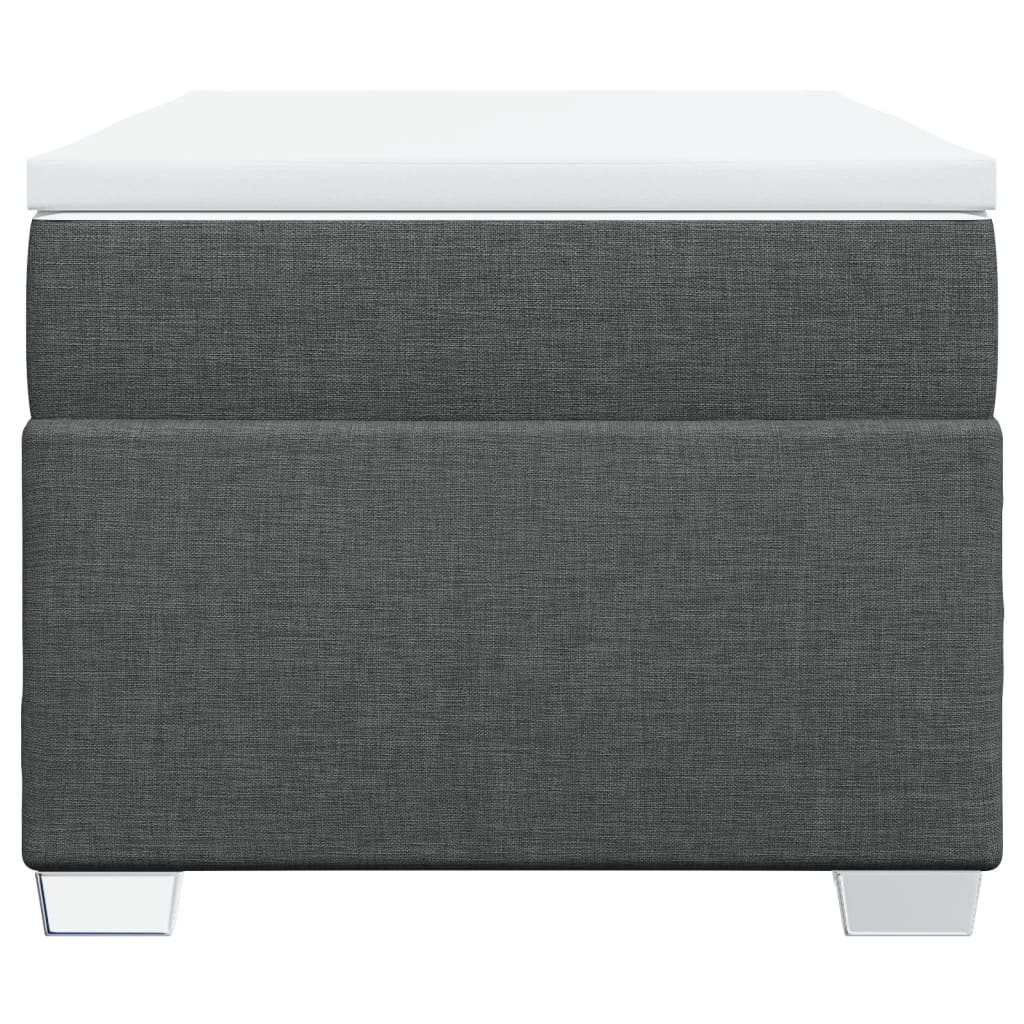 Boxspring met matras stof donkergrijs 90x190 cm