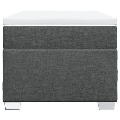 Boxspring met matras stof donkergrijs 90x190 cm