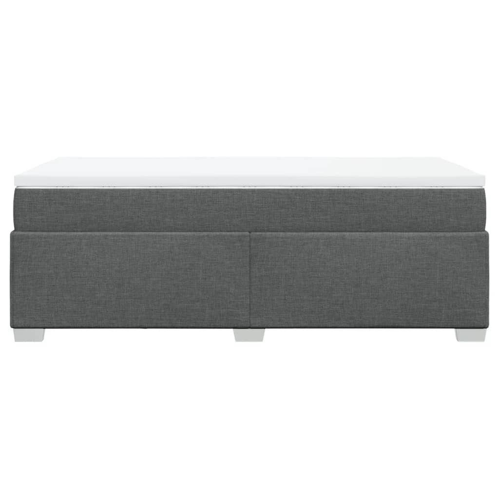 Boxspring met matras stof donkergrijs 90x190 cm