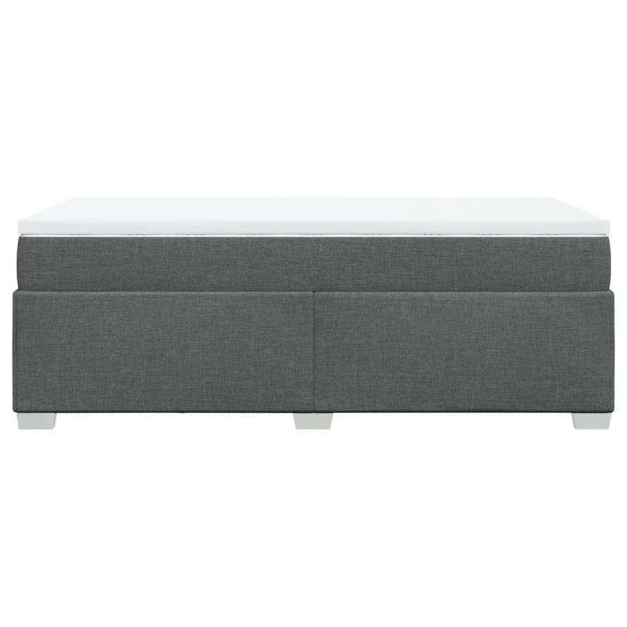 Boxspring met matras stof donkergrijs 90x190 cm