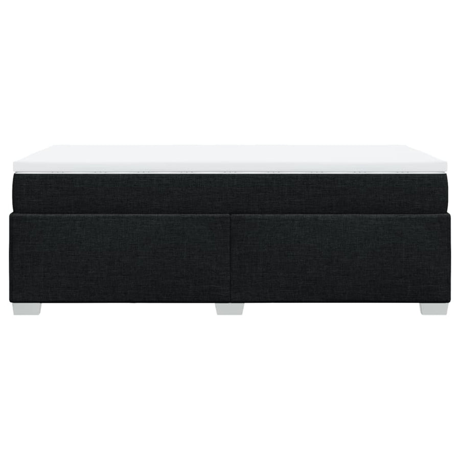 Boxspring met matras stof zwart 90x190 cm