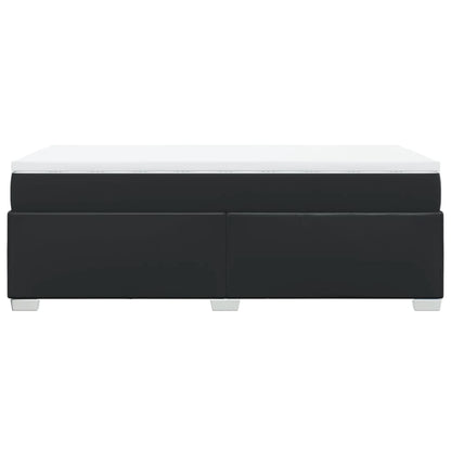 Boxspring met matras kunstleer zwart 80x200 cm
