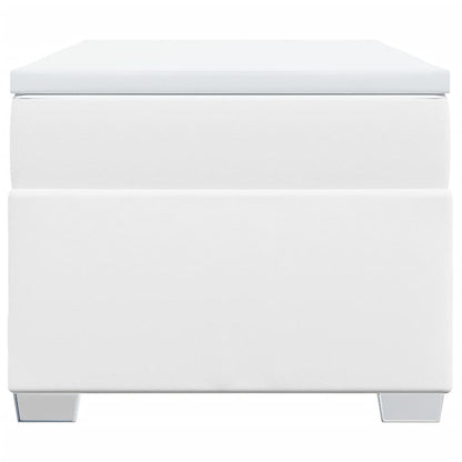 Boxspring met matras kunstleer wit 80x200 cm