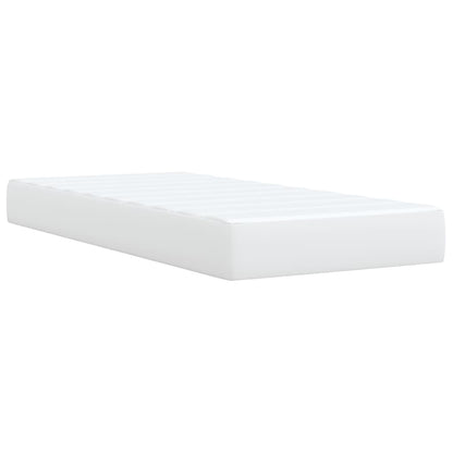 Boxspring met matras kunstleer wit 80x200 cm