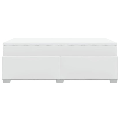 Boxspring met matras kunstleer wit 80x200 cm