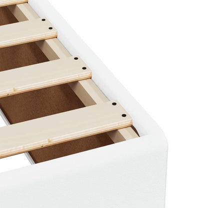 Boxspring met matras kunstleer wit 80x200 cm