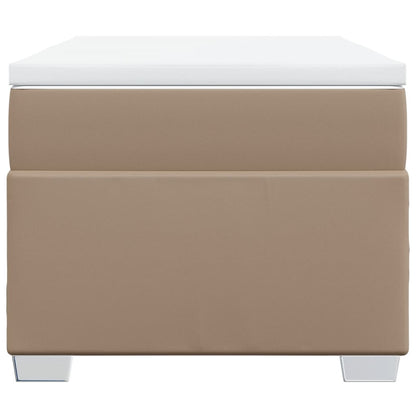 Boxspring met matras kunstleer cappuccinokleurig 80x200 cm