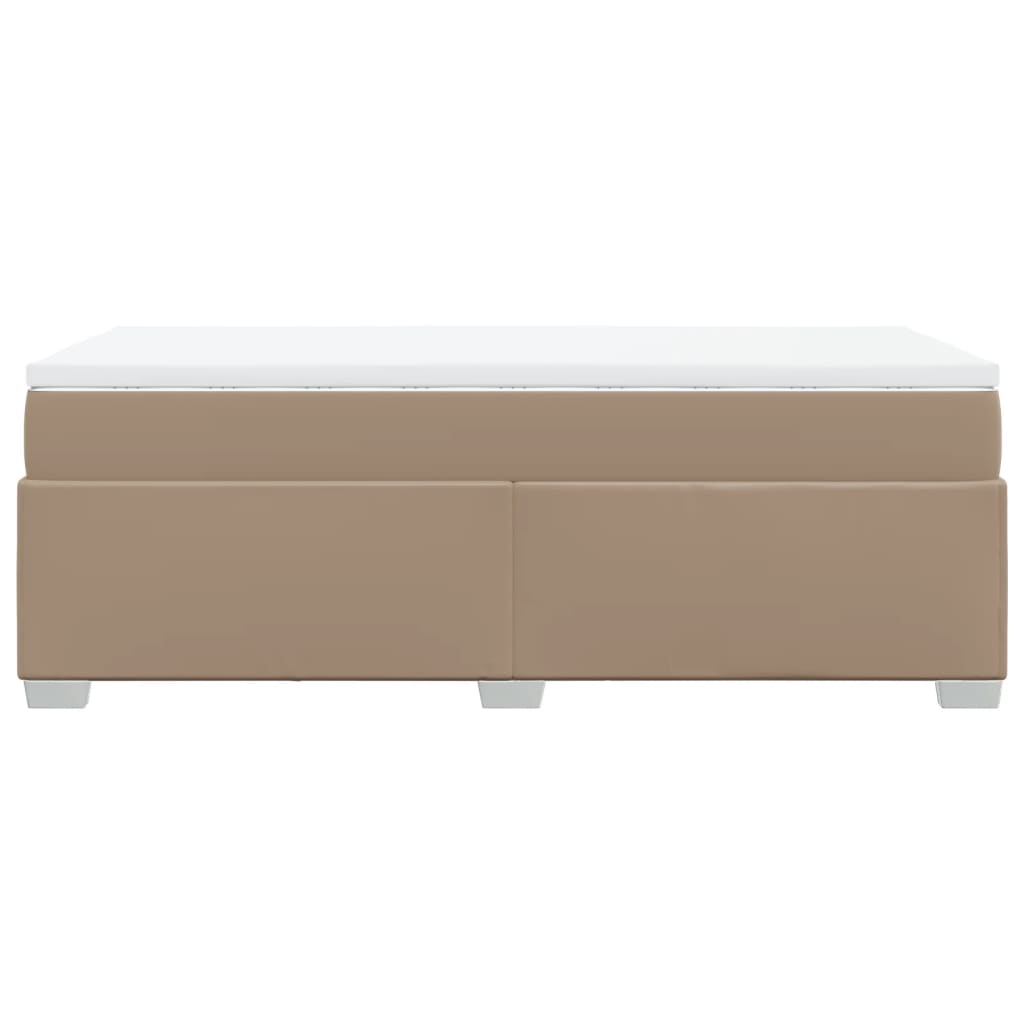 Boxspring met matras kunstleer cappuccinokleurig 80x200 cm