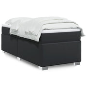 Boxspring met matras 90x190 cm zwart kunstleer