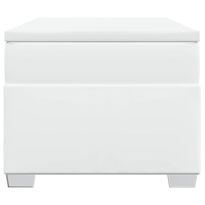 Boxspring met matras kunstleer wit 90x190 cm