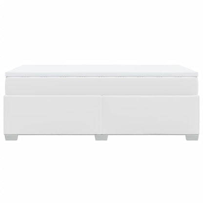 Boxspring met matras kunstleer wit 90x190 cm