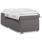 Boxspring met matras 90x190 cm grijs kunstleer
