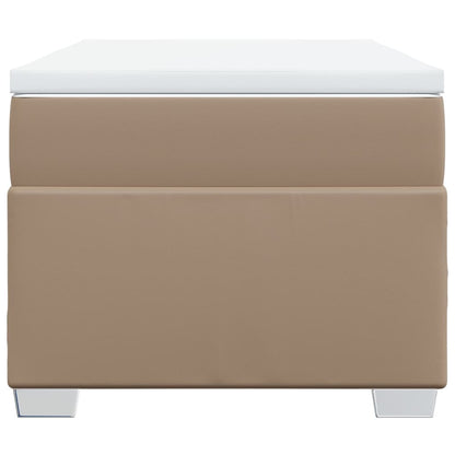 Boxspring met matras kunstleer cappuccinokleurig 90x190 cm