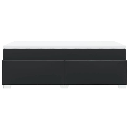 Boxspring met matras kunstleer zwart 90x200 cm