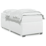 Boxspring met matras 90x200 cm wit kunstleer