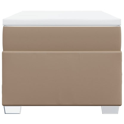 Boxspring met matras kunstleer cappuccinokleurig 90x200 cm