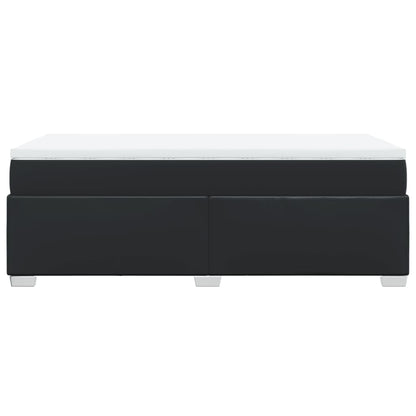Boxspring met matras kunstleer zwart 100x200 cm
