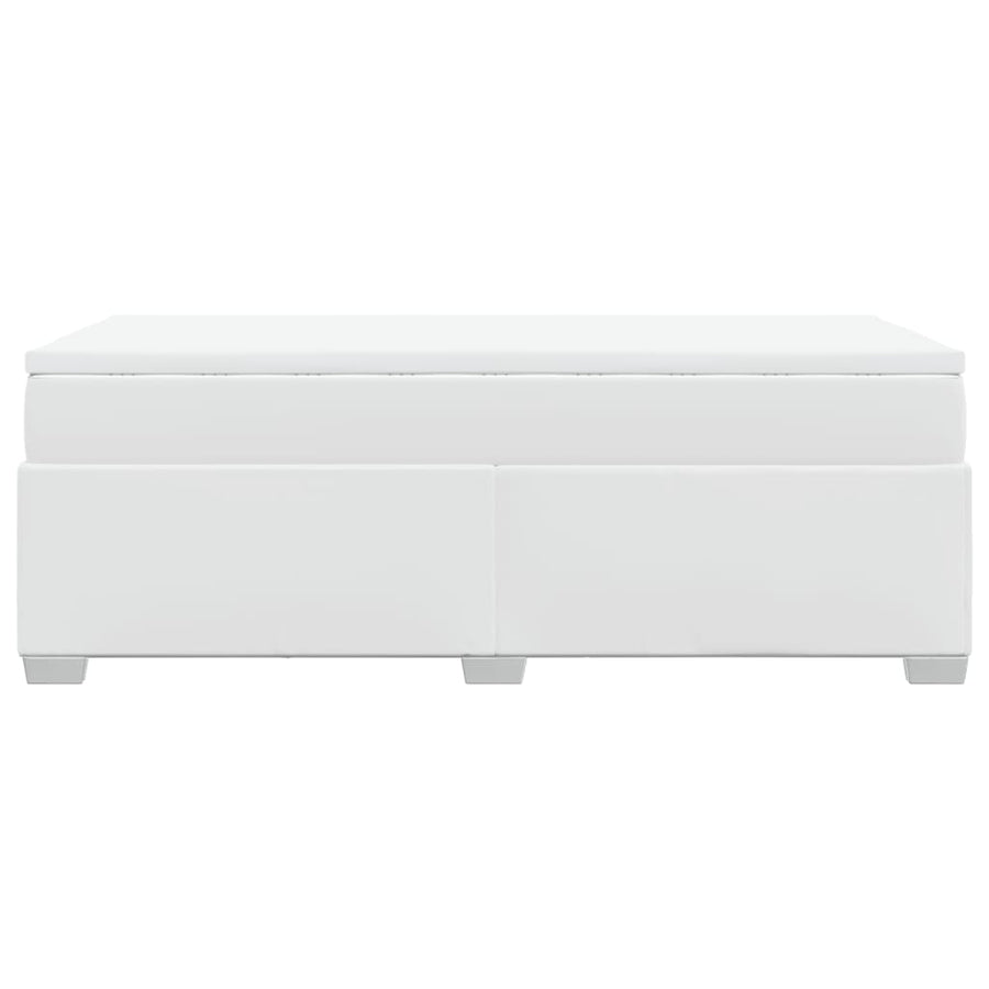 Boxspring met matras kunstleer wit 100x200 cm