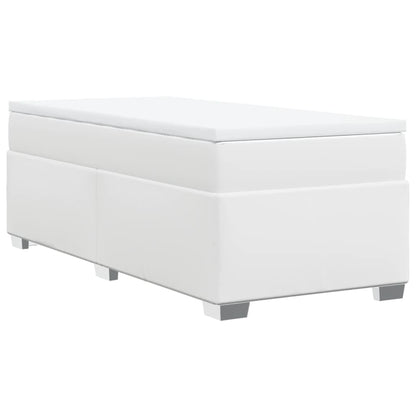 Boxspring met matras kunstleer wit 100x200 cm