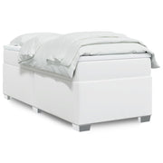 Boxspring met matras 100x200 cm wit kunstleer