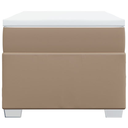 Boxspring met matras kunstleer cappuccinokleurig 100x200 cm