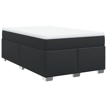 Boxspring met matras kunstleer zwart 120x190 cm