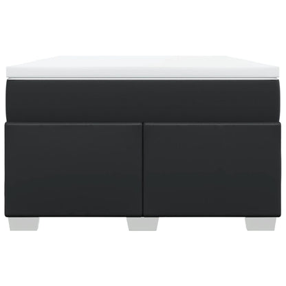 Boxspring met matras kunstleer zwart 120x190 cm