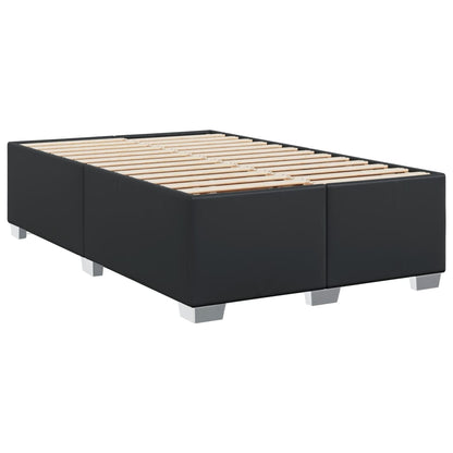 Boxspring met matras kunstleer zwart 120x190 cm