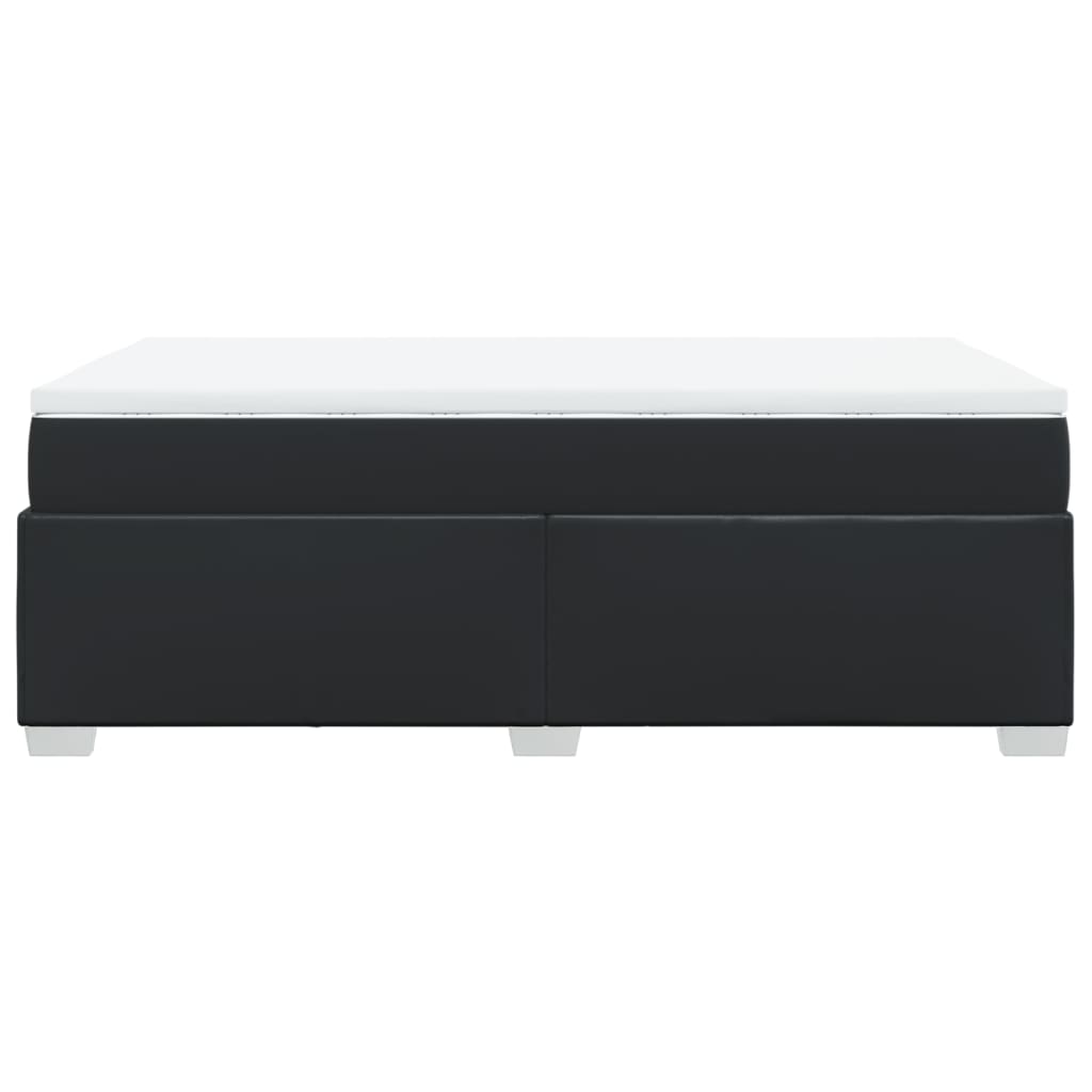 Boxspring met matras kunstleer zwart 120x190 cm