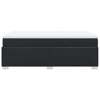 Boxspring met matras kunstleer zwart 120x190 cm