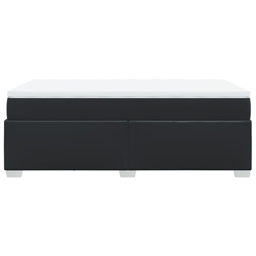 Boxspring met matras kunstleer zwart 120x190 cm