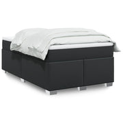 Boxspring met matras 120x190 cm zwart kunstleer