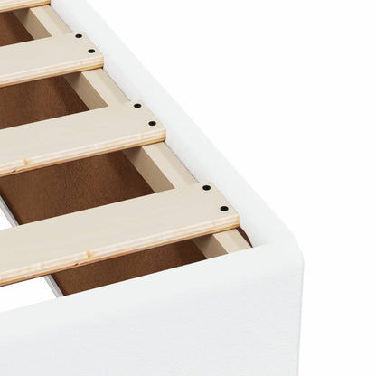 Boxspring met matras kunstleer wit 120x190 cm