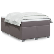 Boxspring met matras 120x190 cm grijs kunstleer