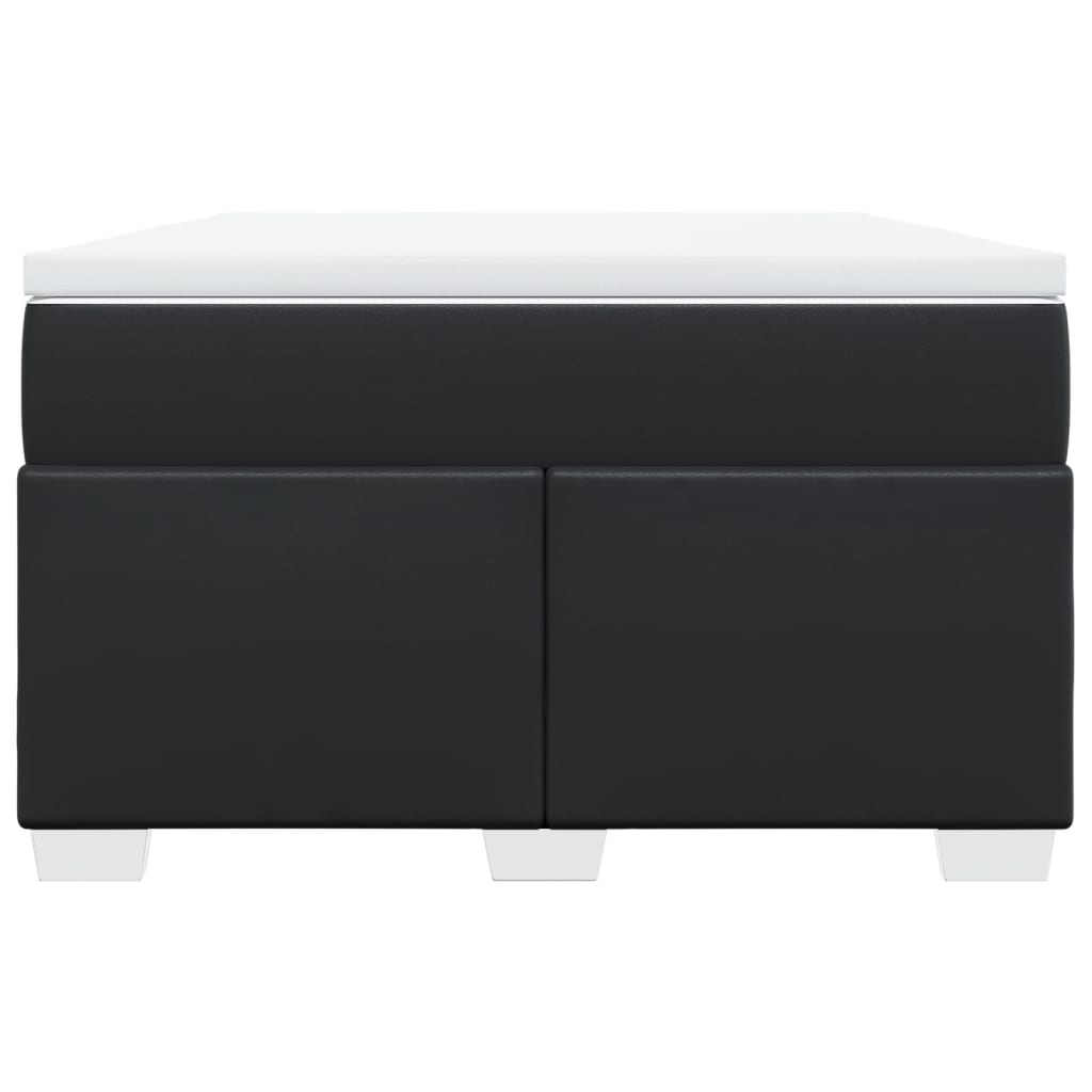 Boxspring met matras kunstleer zwart 120x200 cm