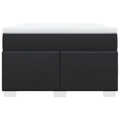 Boxspring met matras kunstleer zwart 120x200 cm