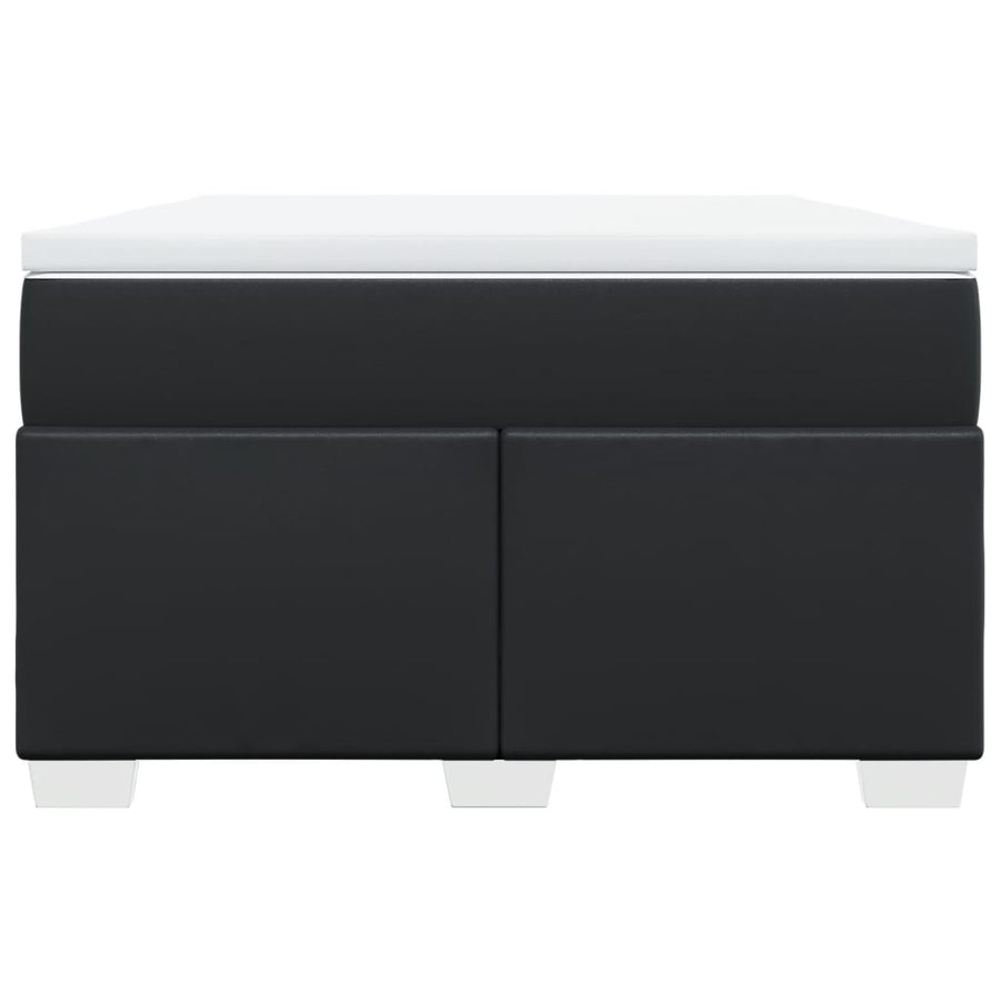 Boxspring met matras kunstleer zwart 120x200 cm