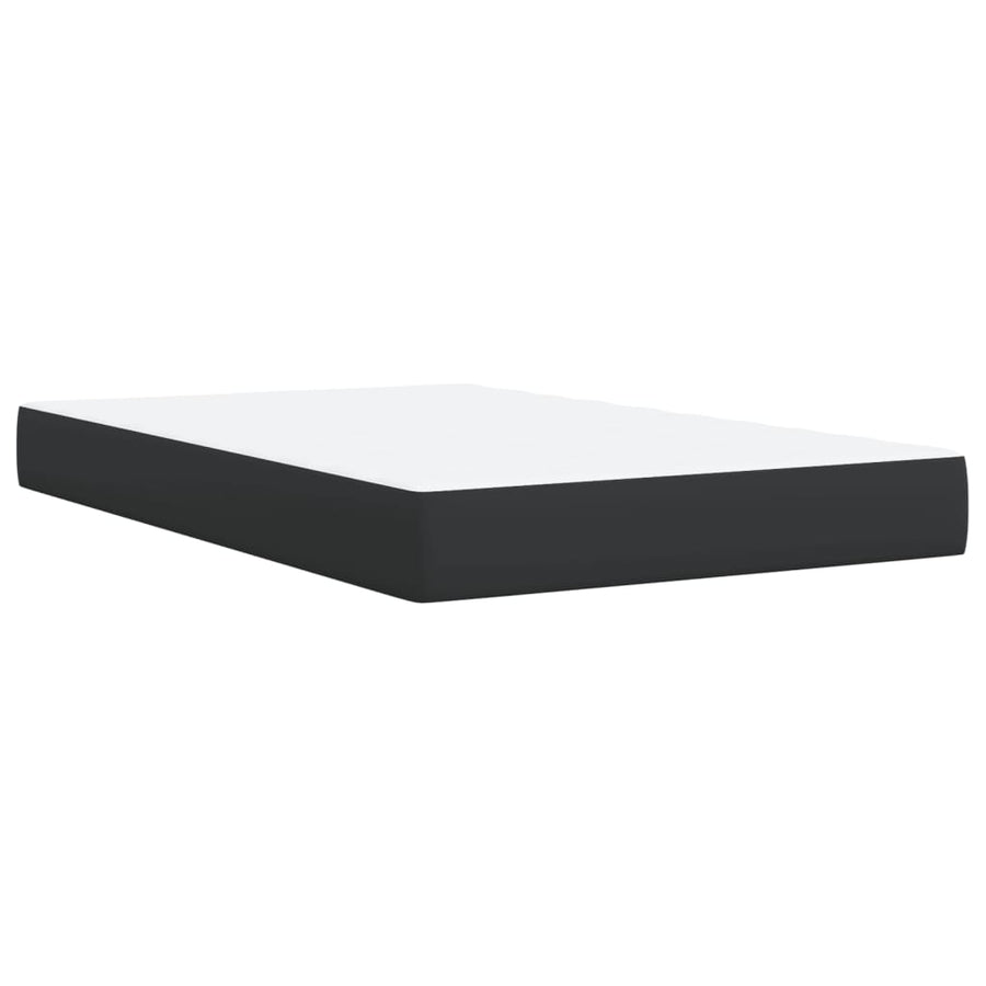 Boxspring met matras kunstleer zwart 120x200 cm