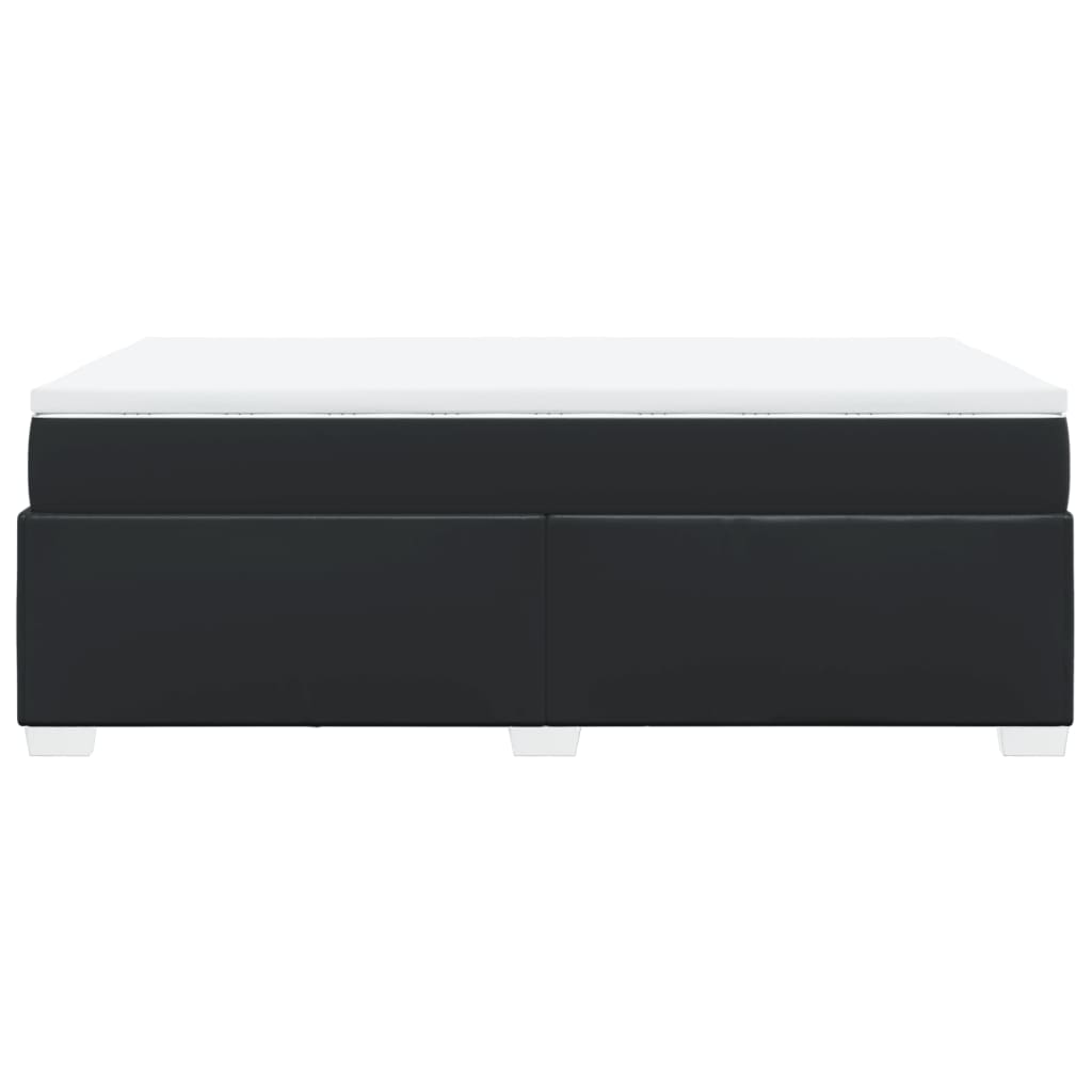 Boxspring met matras kunstleer zwart 120x200 cm