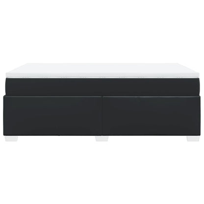 Boxspring met matras kunstleer zwart 120x200 cm