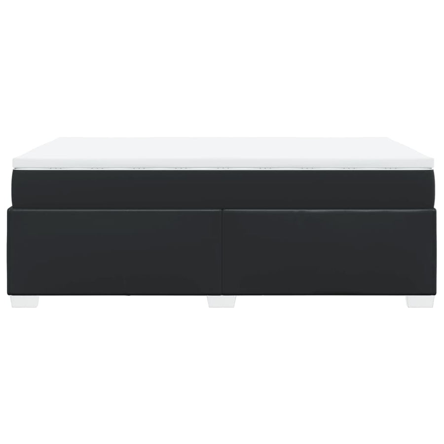 Boxspring met matras kunstleer zwart 120x200 cm