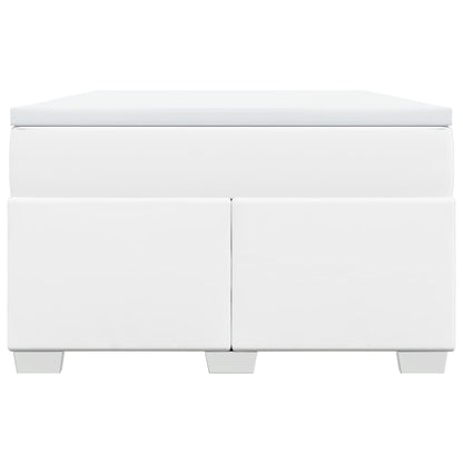 Boxspring met matras kunstleer wit 120x200 cm