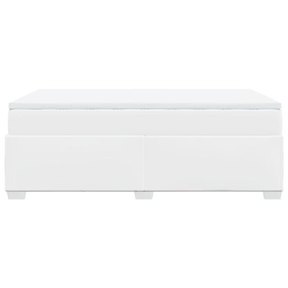 Boxspring met matras kunstleer wit 120x200 cm