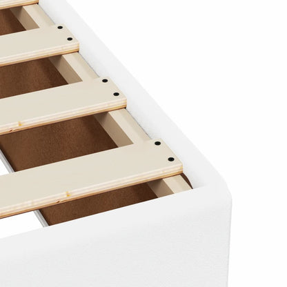 Boxspring met matras kunstleer wit 120x200 cm