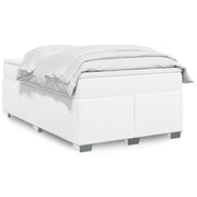 Boxspring met matras 120x200 cm wit kunstleer