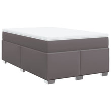 Boxspring met matras kunstleer grijs 120x200 cm
