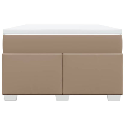Boxspring met matras kunstleer cappuccinokleurig 120x200 cm
