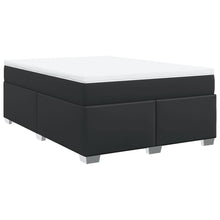 Boxspring met matras kunstleer zwart 140x190 cm