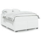 Boxspring met matras 140x190 cm wit kunstleer